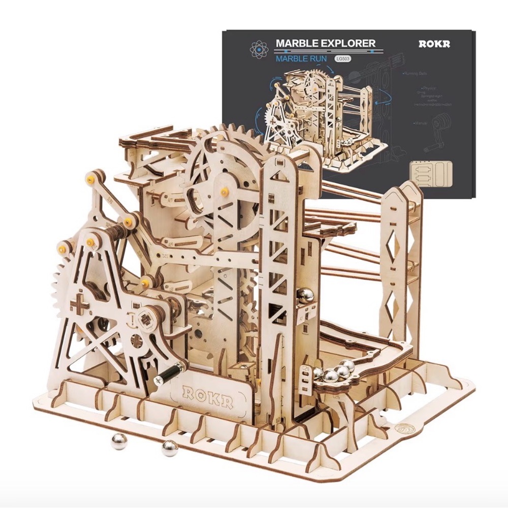 ROKR LG503 Marble Run 3D Wooden Puzzle Kit - NEW IN BOX